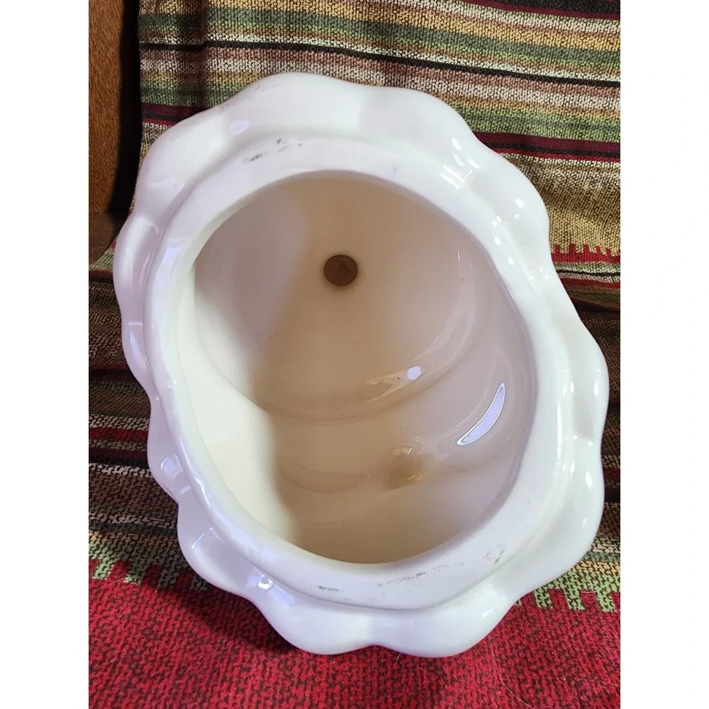 Vintage Ceramic Santa Claus with Peppermint‎ Stick Cookie Jar
